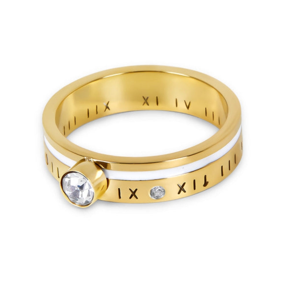 💎 Roman Num. 18k Gold Plated Ring